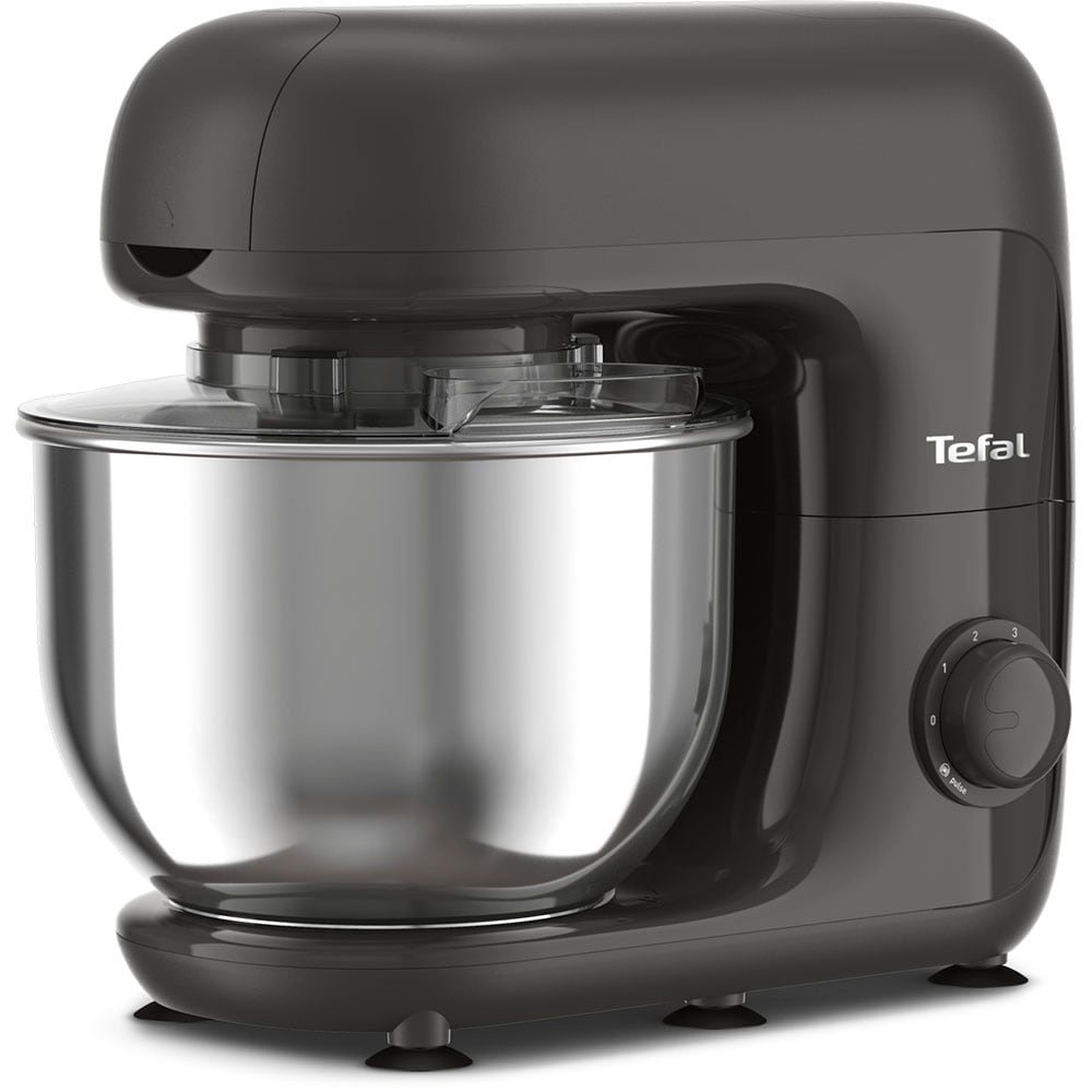 Robot de bucatarie TEFAL Bake Essential QB161H38, vas 4.8l, 800W, 6 trepte viteza, negru
