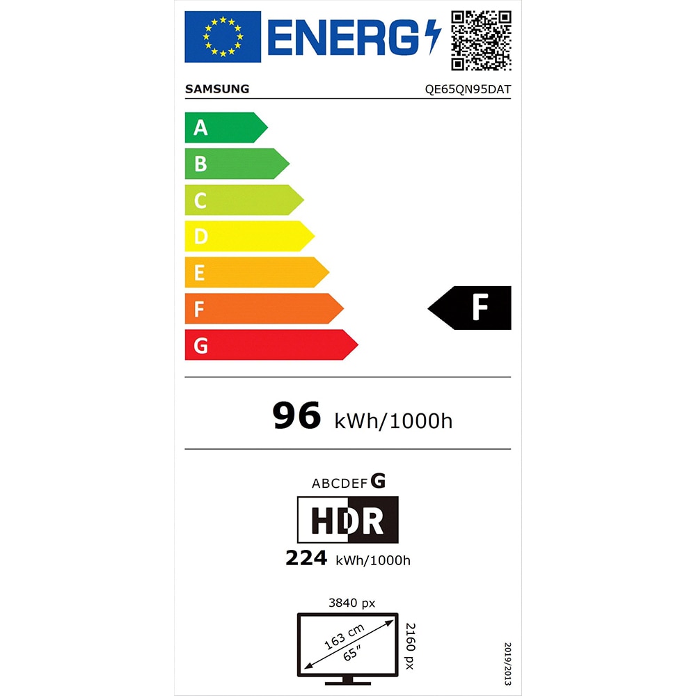 Televizor Neo QLED MiniLED Smart SAMSUNG 65QN95D, Ultra HD 4K, HDR, 163cm