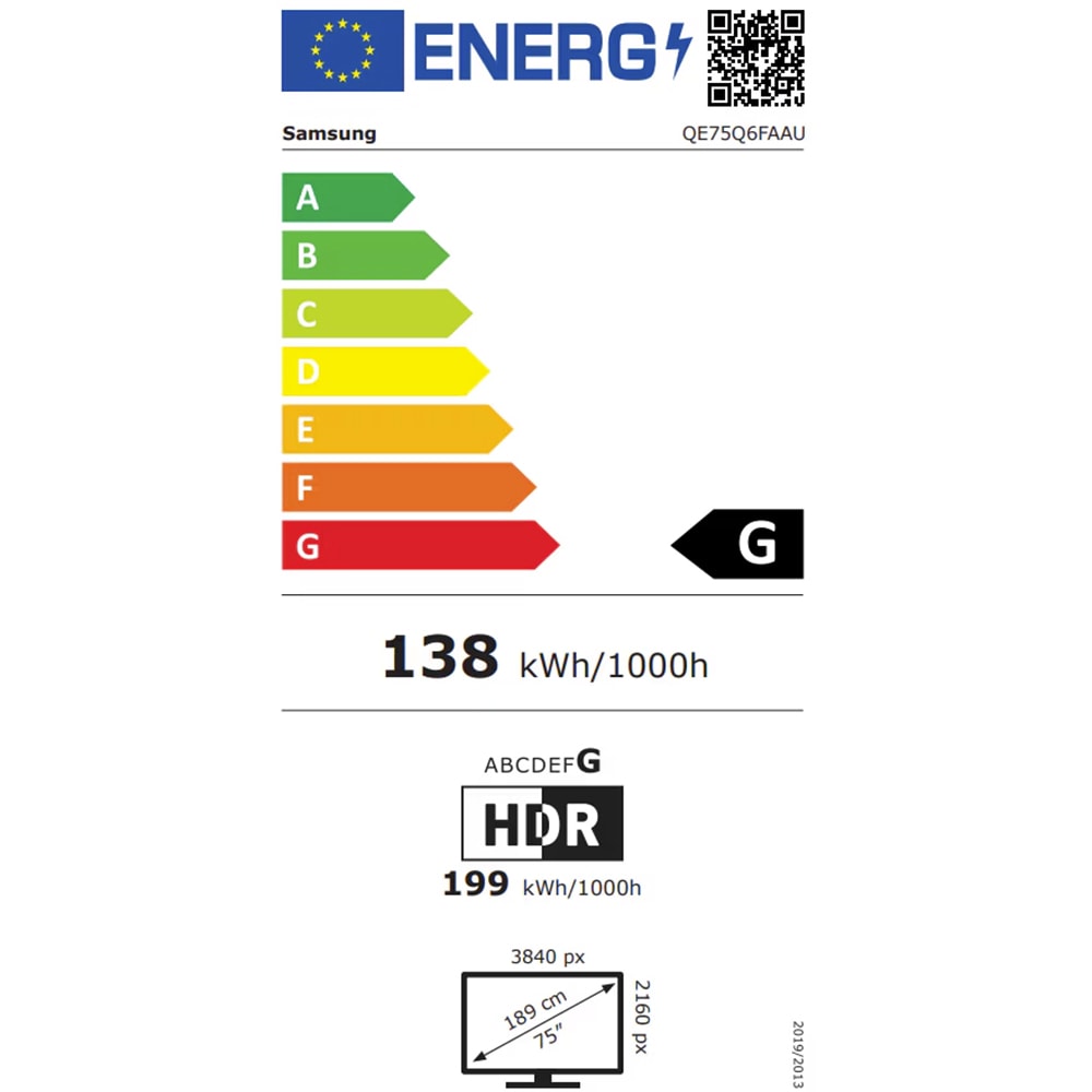 Televizor QLED Smart SAMSUNG 75Q6F , Ultra HD 4K, HDR10+, 189cm
