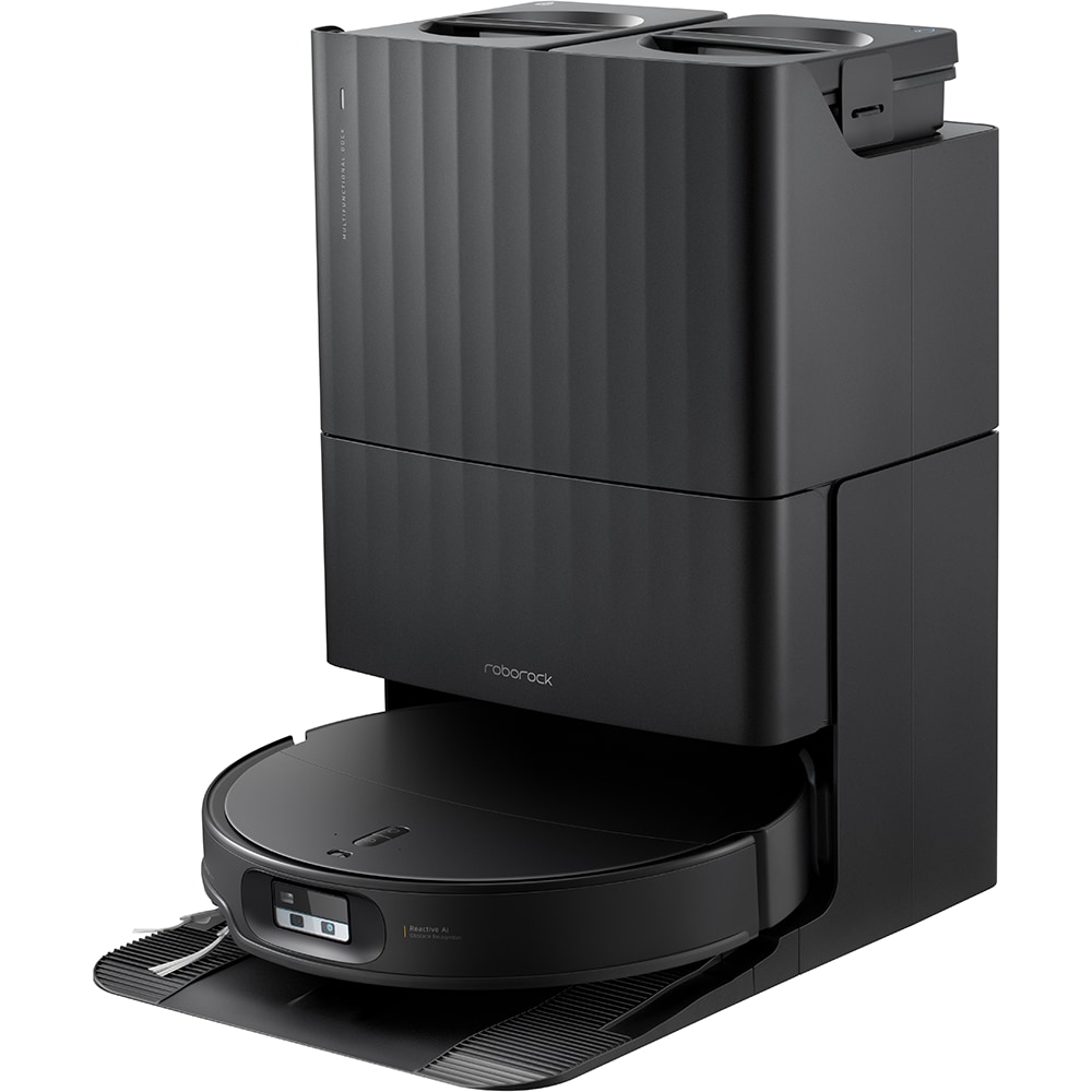 Aspirator robot ROBOROCK Qrevo Edge 2 QREVOEDGE2B, 0.24l autonomie max 300 min, Tehnologie FlexiArm, Reactive AI, negru
