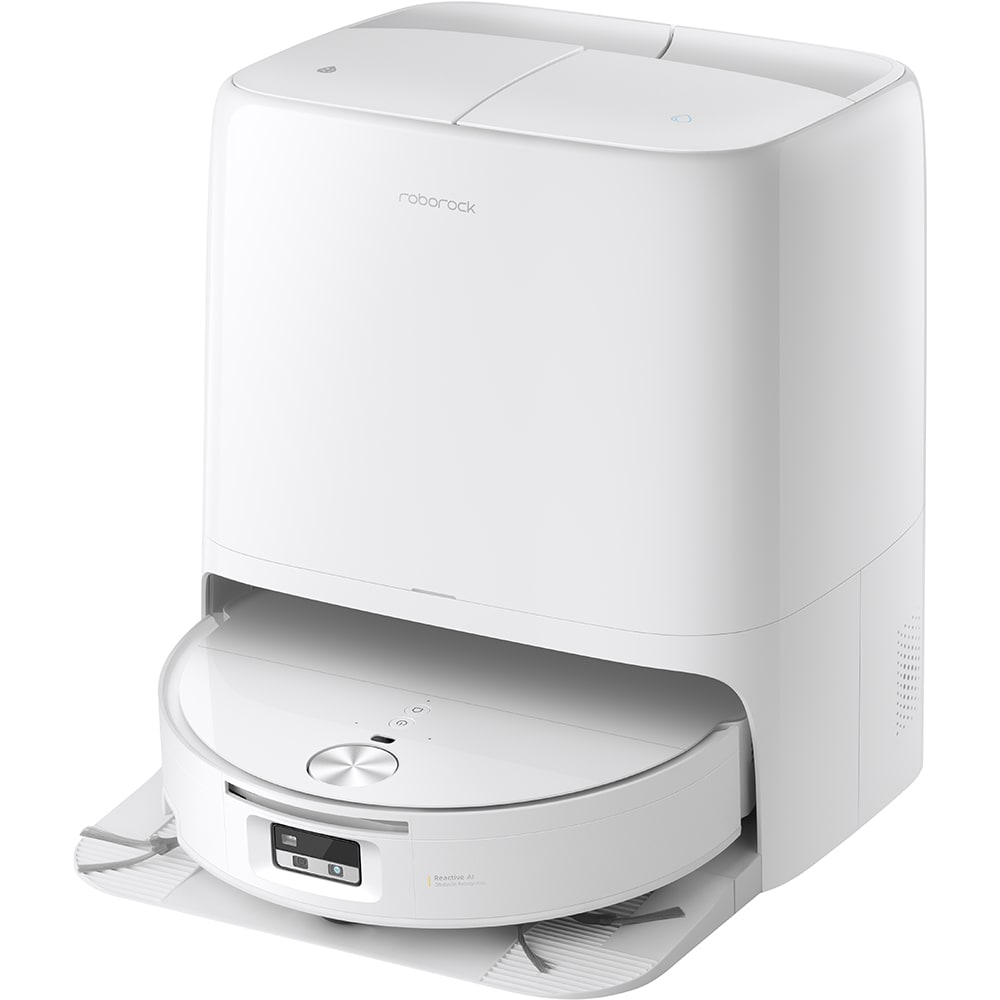 Aspirator robot ROBOROCK Qrevo Edge 2 Flow, 0.24l, autonomie max 240 min, Navigare Lidar, Tehnologie SpiraFlow, alb