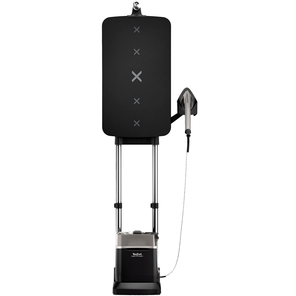 Aparat de calcat vertical TEFAL Ixeo Power QT2028F0, 2170W, 350g/min, 1100ml, talpa ceramica, gri-negru