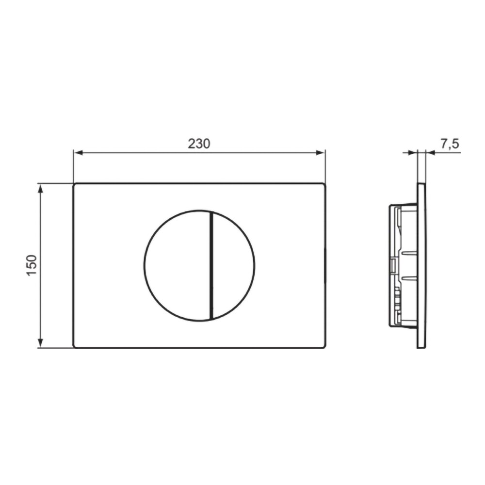 Clapeta actionare IDEAL STANDARD Oleas R0503RO, dubla actionare, roz
