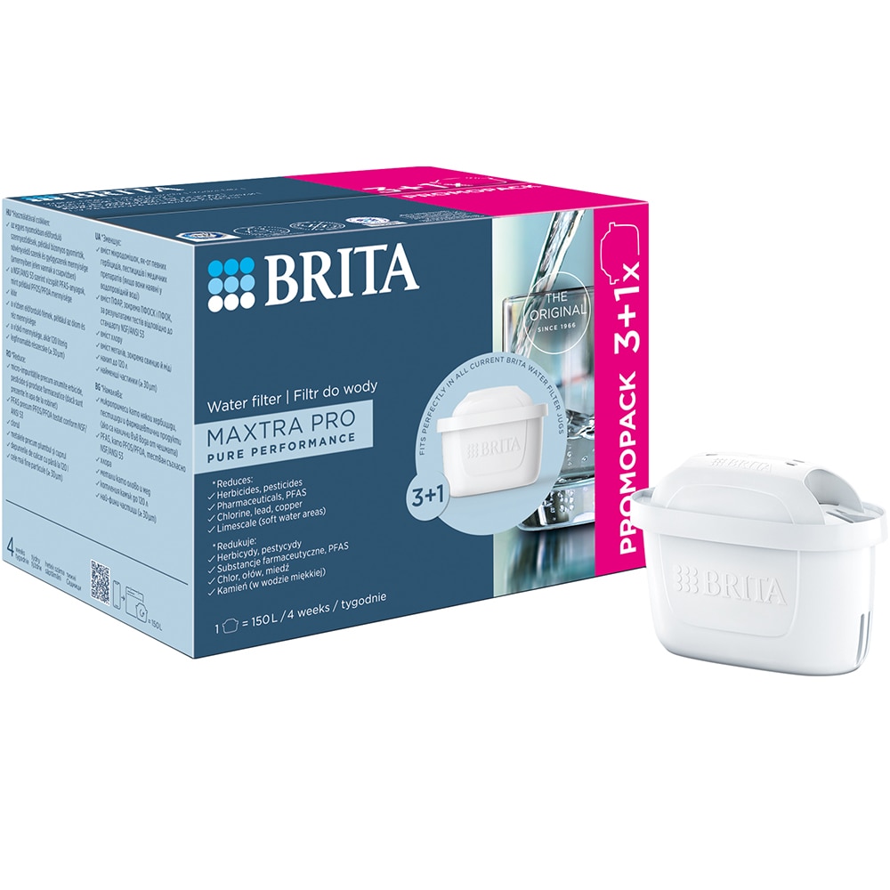 Set 3+1 filtre BRITA Maxtra PRO Pure Performance BR1051759, alb