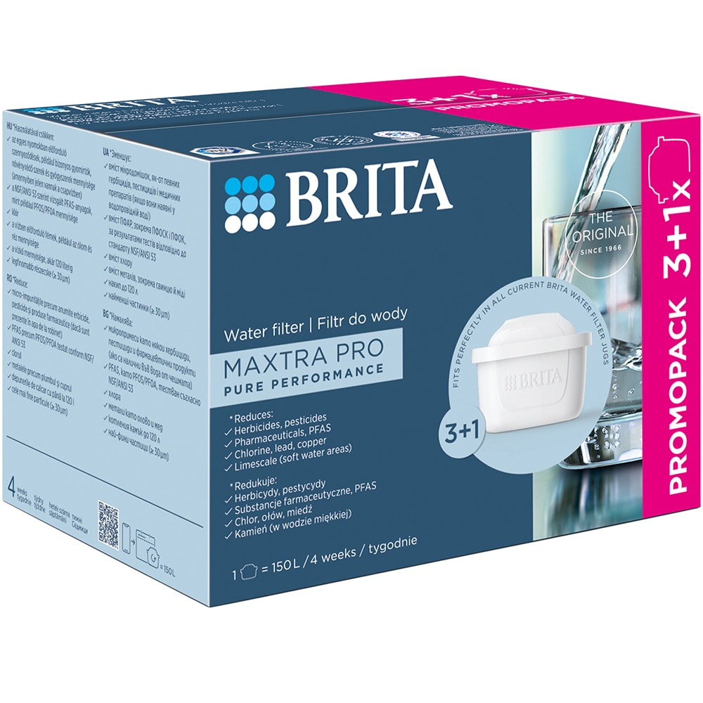 Set 3+1 filtre BRITA Maxtra PRO Pure Performance BR1051759, alb
