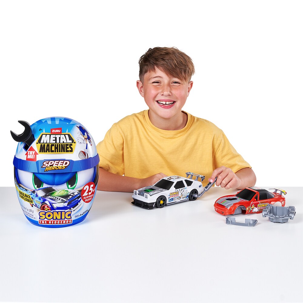 Set masinuta de curse METAL MACHINES Sonic The Hedgehog 1100042690, 3 ani+, multicolor