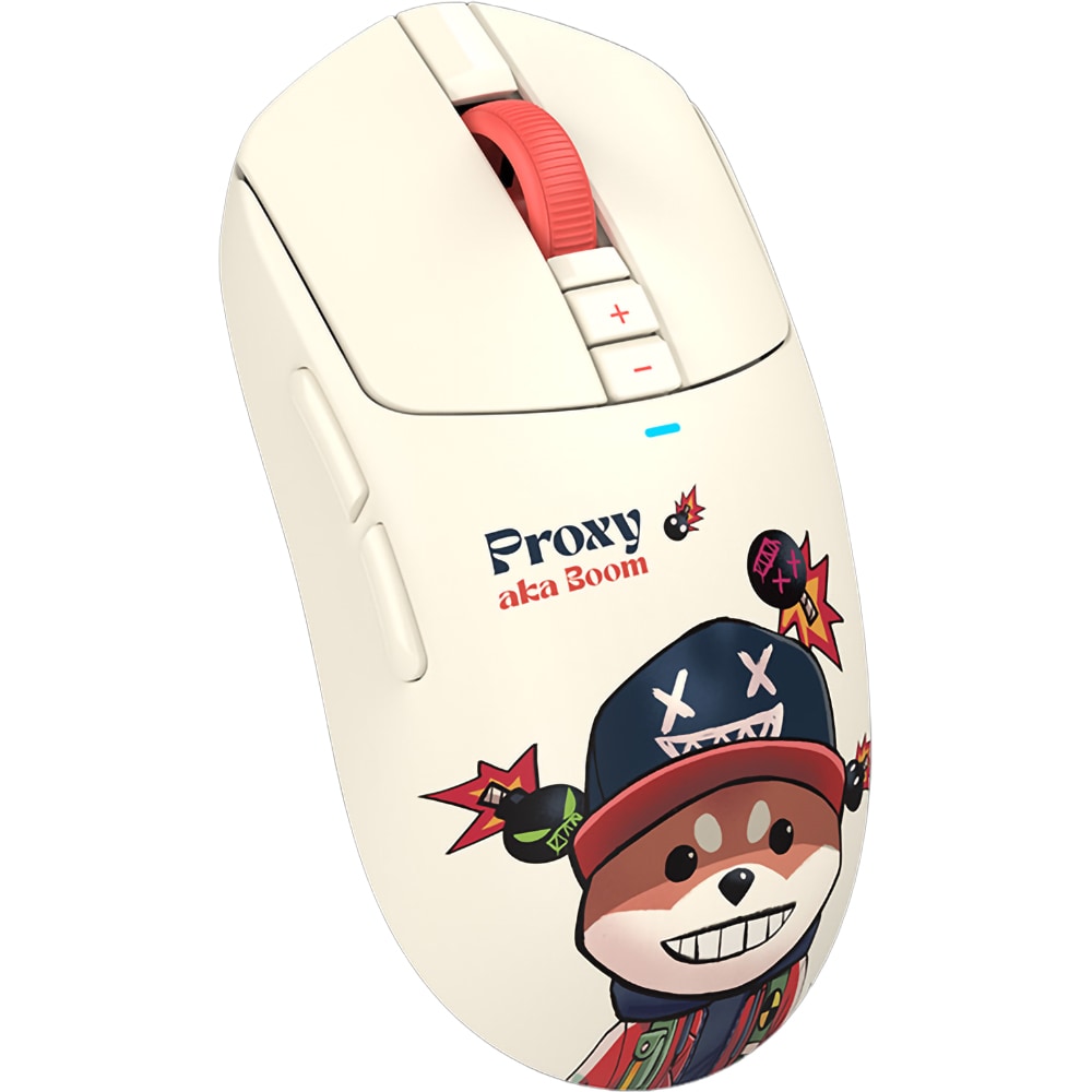 Mouse Gaming Wireless A4TECH R72 Ultra Duo Proxy Bloom, 20000 dpi, alb