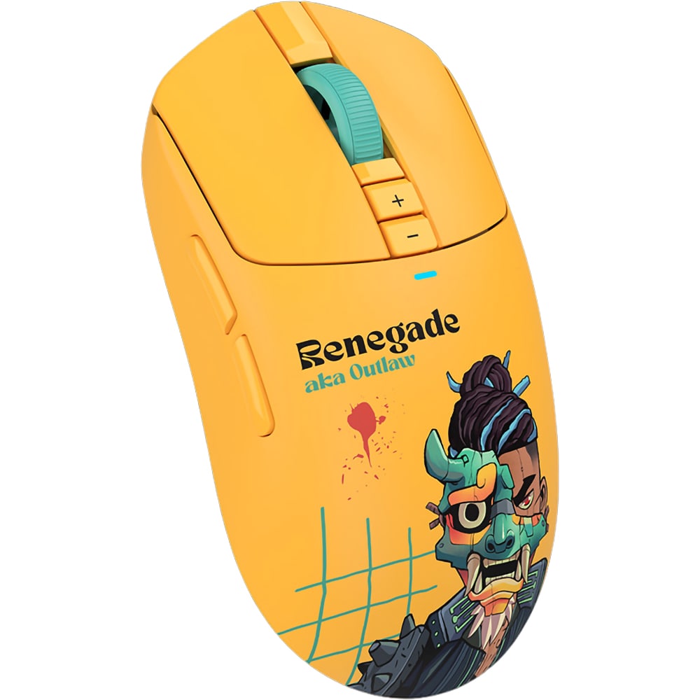 Mouse Gaming Wireless A4TECH R72 Ultra Duo Renegade Sunset, 20000 dpi, galben