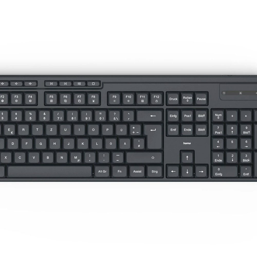 Kit tastatura si mouse Wireless HAMA WKM-200, USB, Layout RO, negru