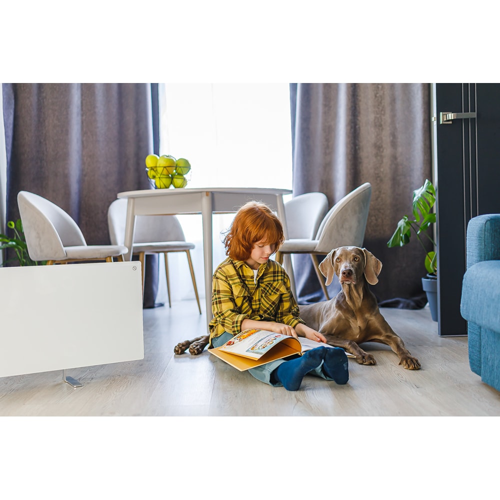 Convector electric de podea/perete AENO AGH0001S, 700W, Wi-Fi, Infrarosu, alb