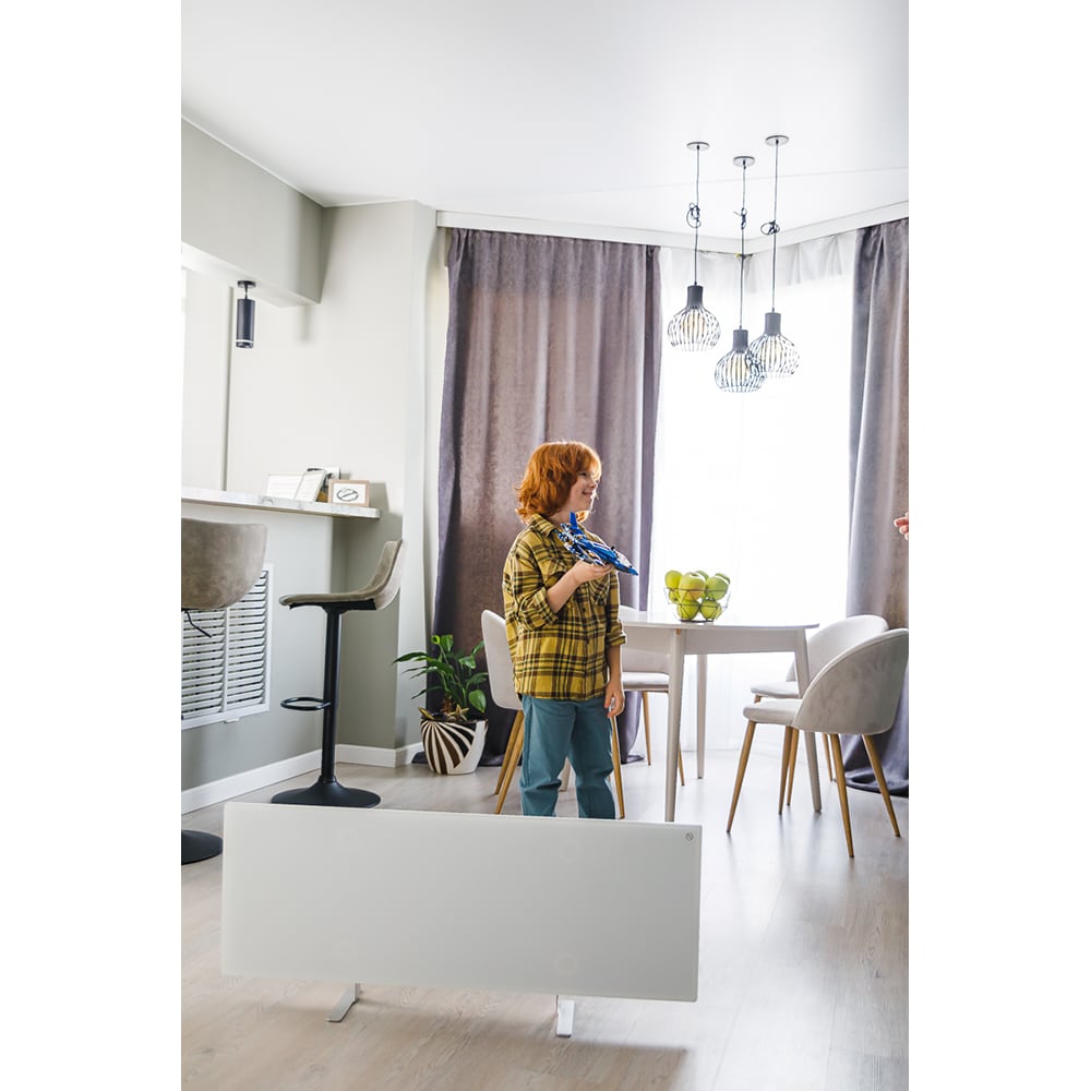 Convector electric de podea/perete AENO AGH0001S, 700W, Wi-Fi, Infrarosu, alb