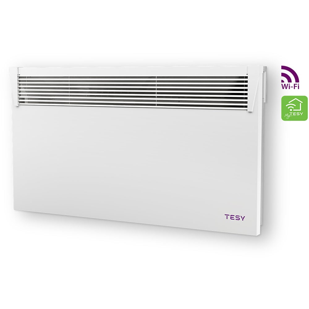 Convector electric de perete TESY HeatEco CN 031 200 EI CLOUD W, 2000W, Wi-Fi, Termostat reglabil, alb