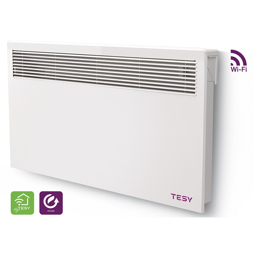 Convector electric de perete TESY LiveEco CN 051 250 EI CLOUD AS W, 2500W, Wi-Fi, Termostat reglabil, alb