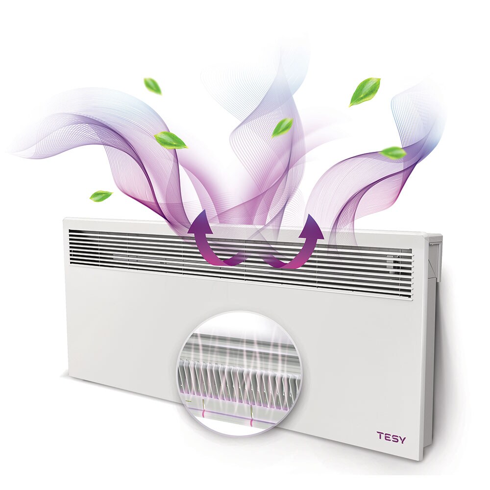 Convector electric de perete TESY LiveEco CN 051 250 EI CLOUD AS W, 2500W, Wi-Fi, Termostat reglabil, alb