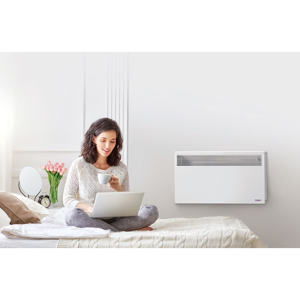 Convector electric de perete TESY LiveEco CN 051 250 EI CLOUD AS W, 2500W, Wi-Fi, Termostat reglabil, alb