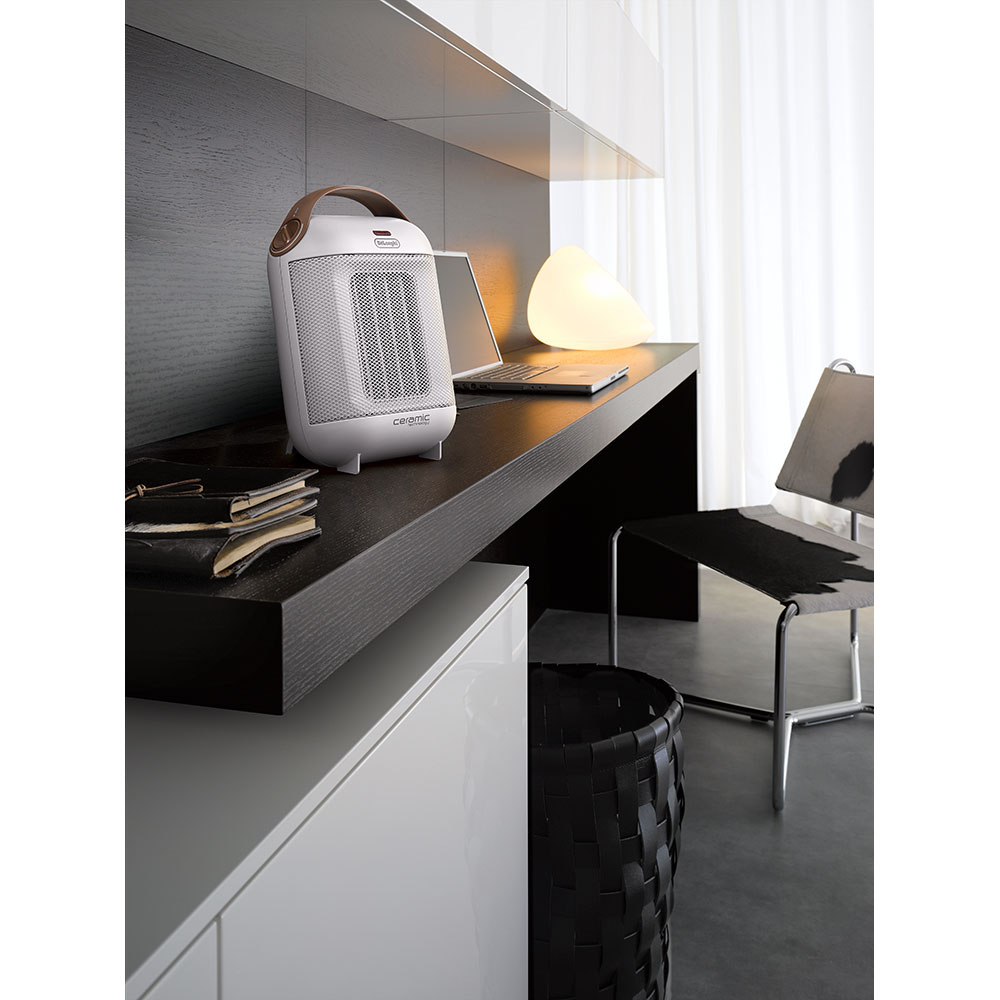 Aeroterma DELONGHI HFX30C18.IW, 2 trepte viteza, 1800W, alb