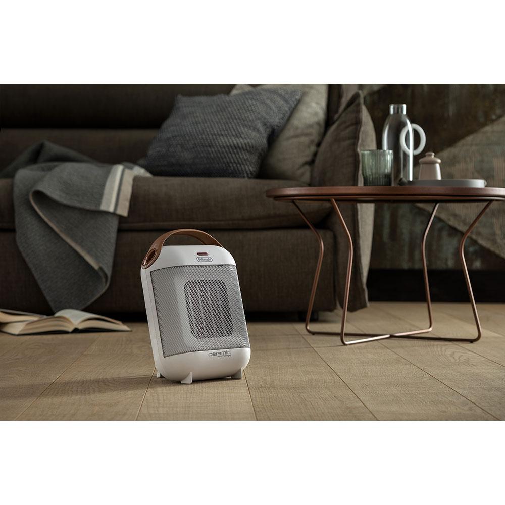 Aeroterma DELONGHI HFX30C18.IW, 2 trepte viteza, 1800W, alb