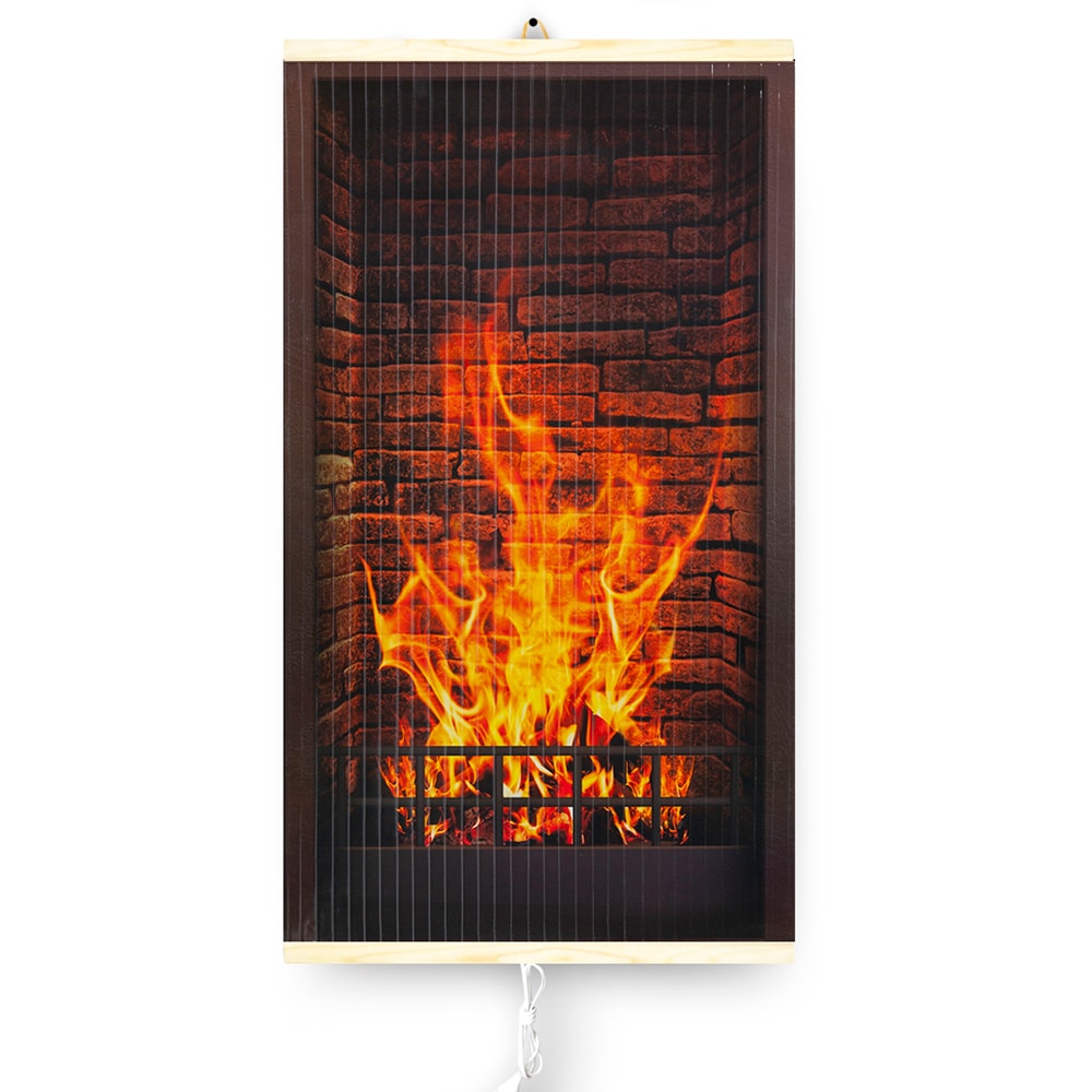 Panou radiant de perete TRIO Fireplace, 2 trepte de putere, 420W, multicolor