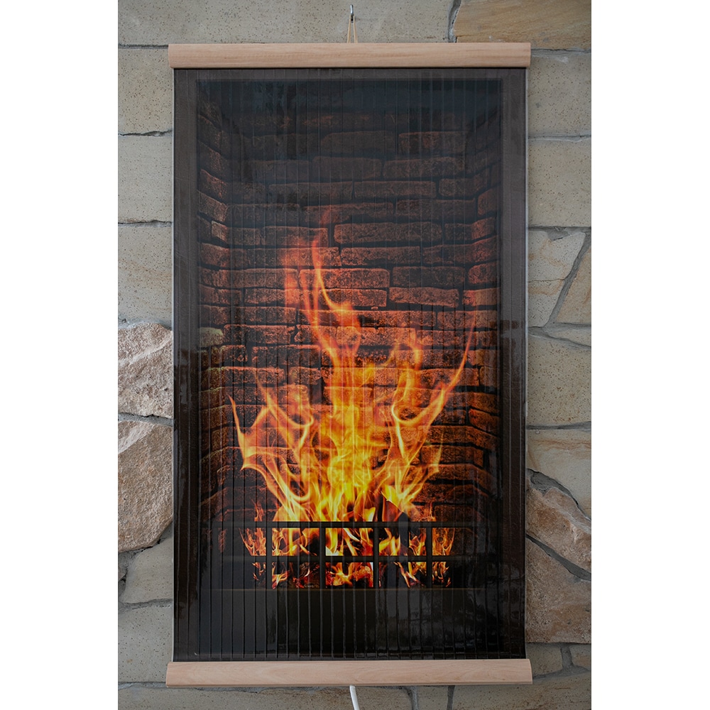Panou radiant de perete TRIO Fireplace, 2 trepte de putere, 420W, multicolor