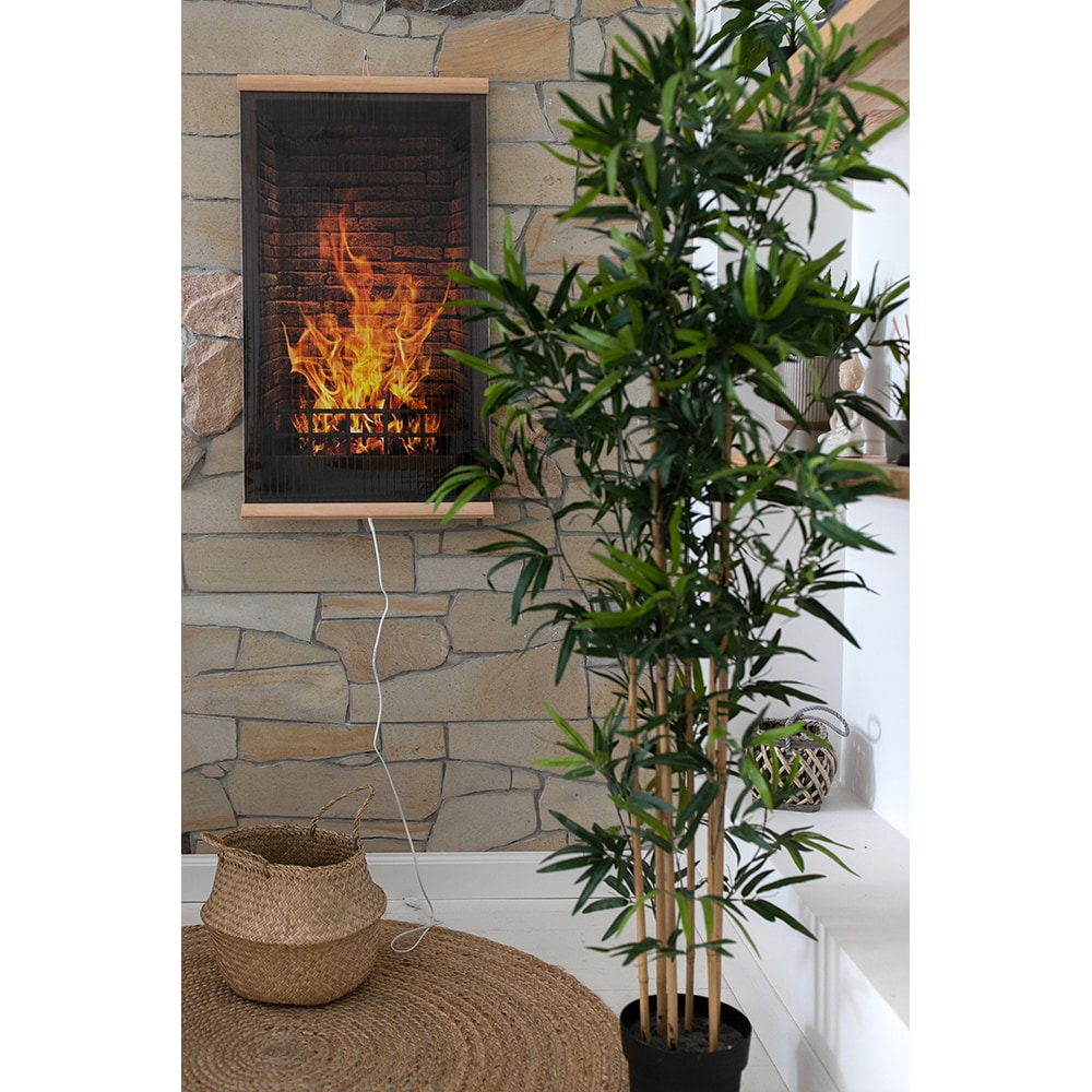 Panou radiant de perete TRIO Fireplace, 2 trepte de putere, 420W, multicolor