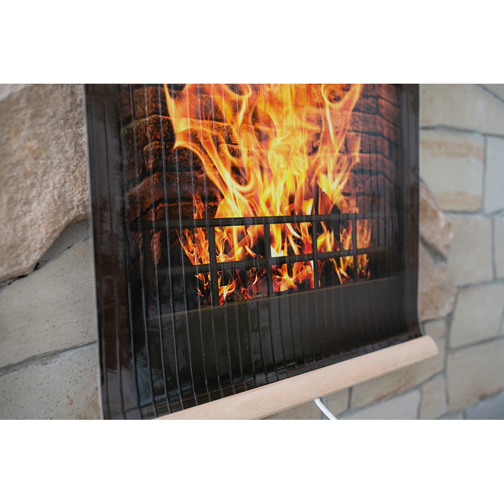 Panou radiant de perete TRIO Fireplace, 2 trepte de putere, 420W, multicolor