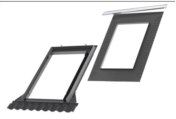Rama etansare VELUX EDW 1000, 50 x 154 cm, gri antracit