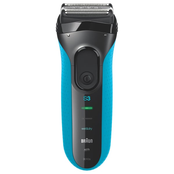 Aparat de ras BRAUN Series 3 3010s, acumulator, autonomie 45 min, MicroComb, negru-albastru