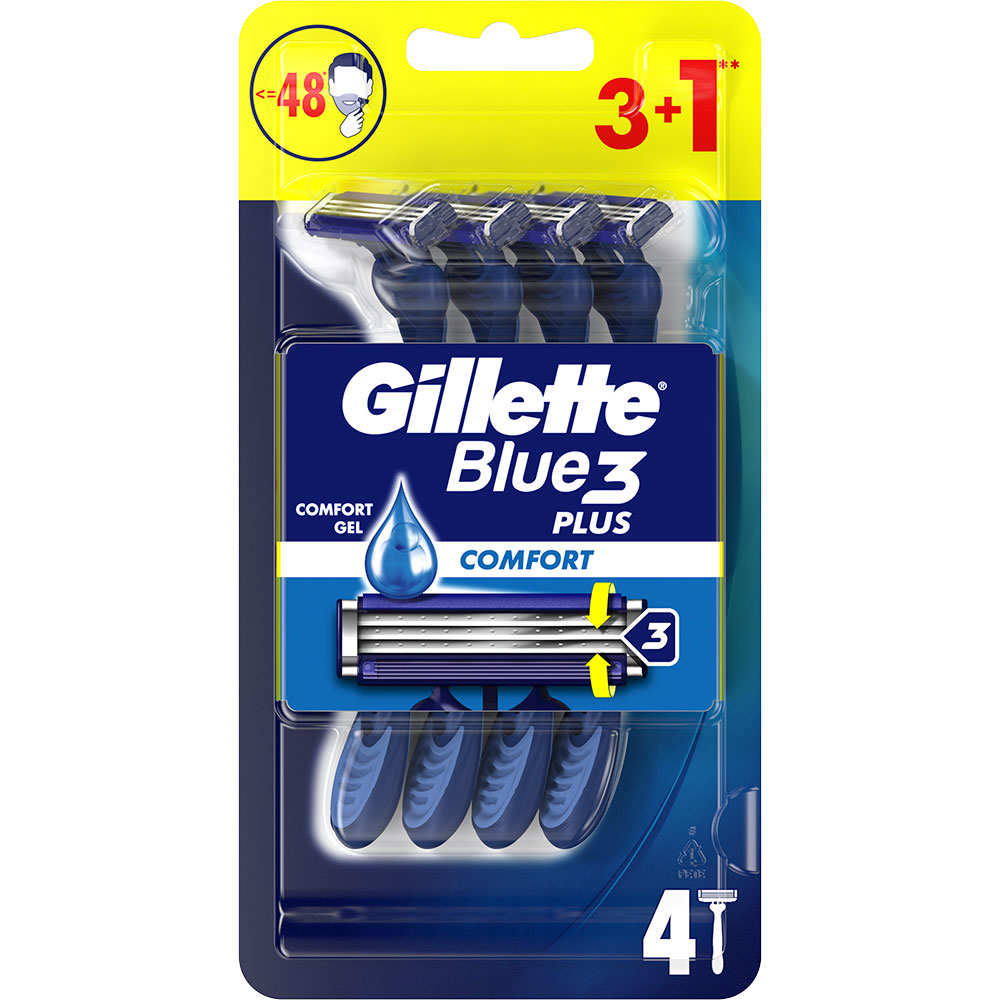 Aparat de ras de unica folosinta GILLETTE Blue 3, 4 Bucati