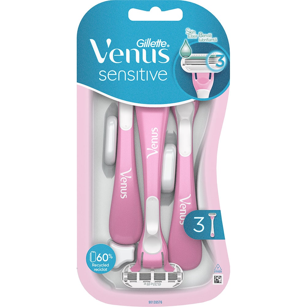 Aparat de ras de unica folosinta GILLETTE Venus Sensitive Skin Elixir, Femei, 3 bucati
