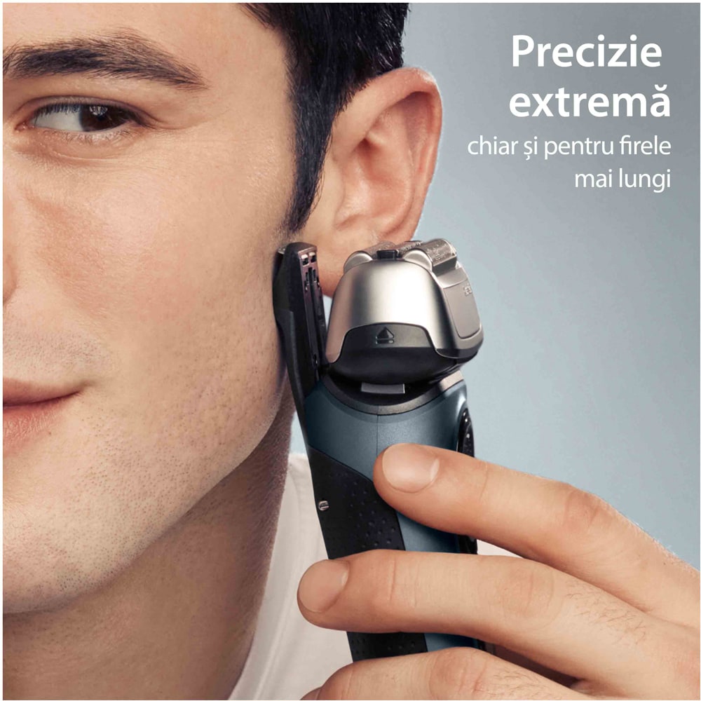 Aparat de ras BRAUN Series 8 8563CC, Wet & Dry, autonomie 60 min, 4 elemente de taiere, gri