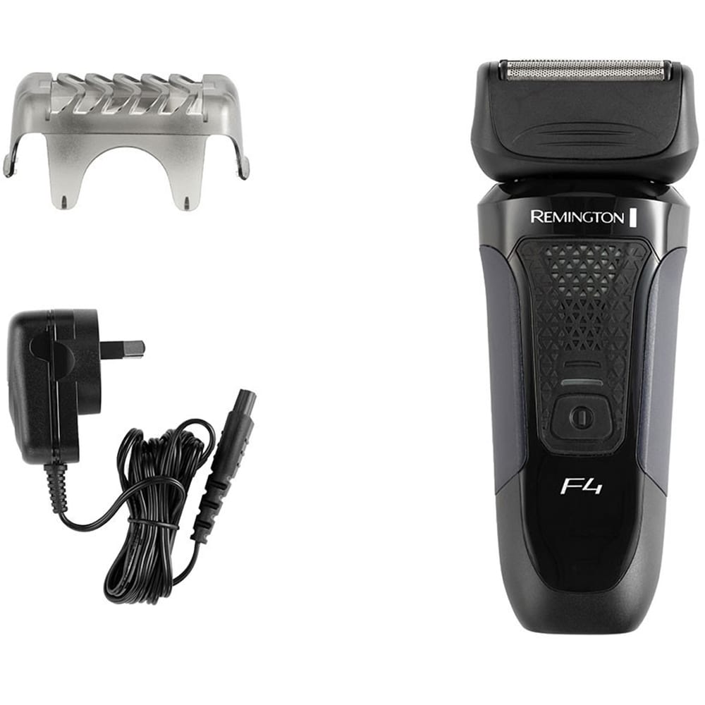 Aparat de ras REMINGTON Style Series F4 F4002, acumulator, autonomie 50 min, ConstantContour, negru-albastru