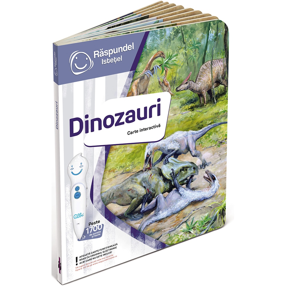 Carte interactiva RASPUNDEL ISTETEL Dinozauri 19587, 6 ani+, multicolor