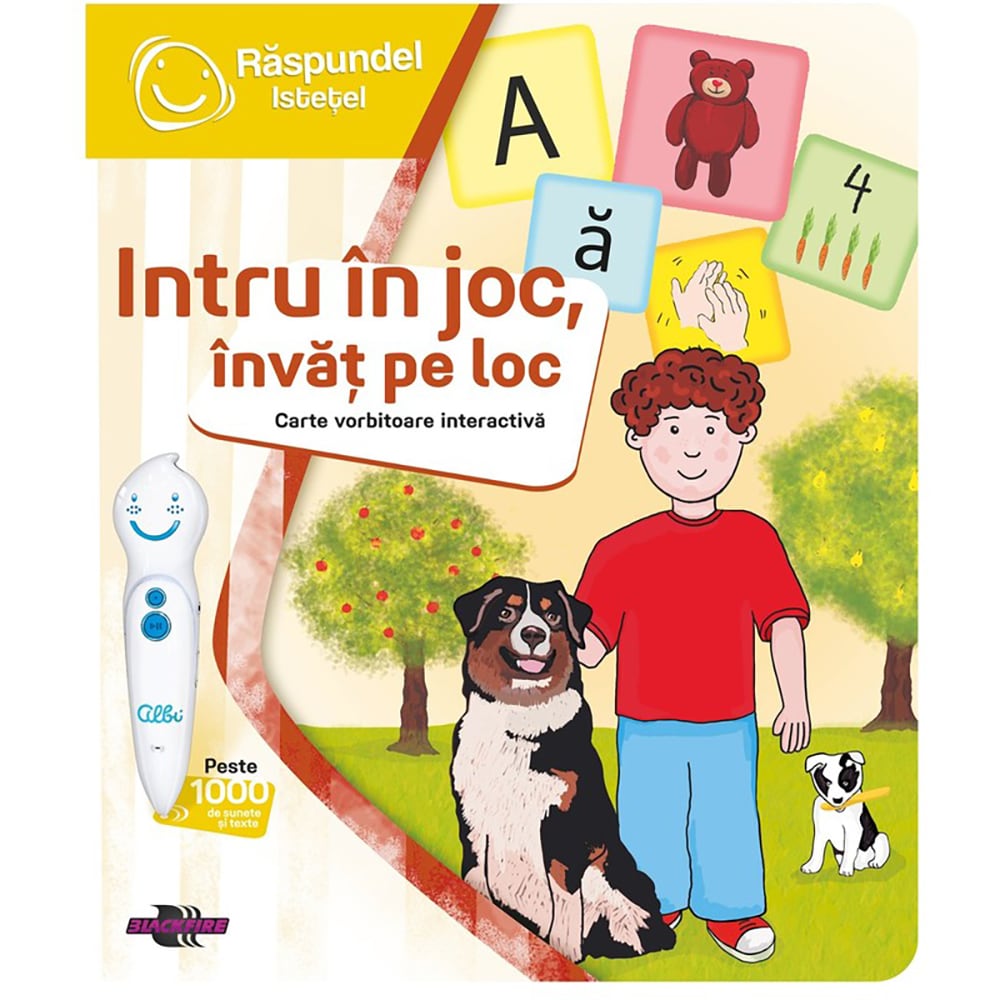 Pachet carte interactiva si creion RASPUNDEL ISTETEL: Intru in joc invat pe loc 69365, 5 ani+, multicolor
