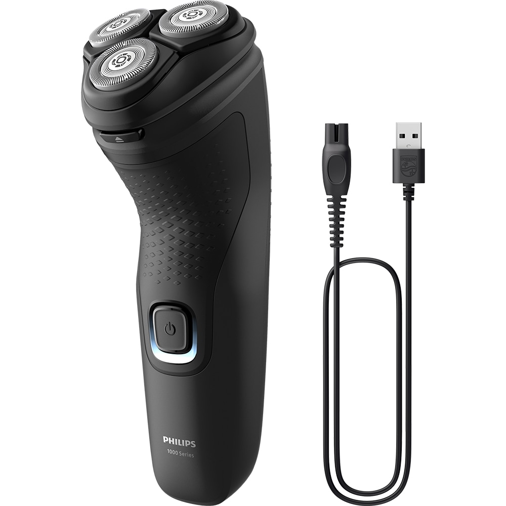 Aparat de ras PHILIPS Seria1000 S1141/00, autonomie 40 min, 3 elemente de taiere, negru