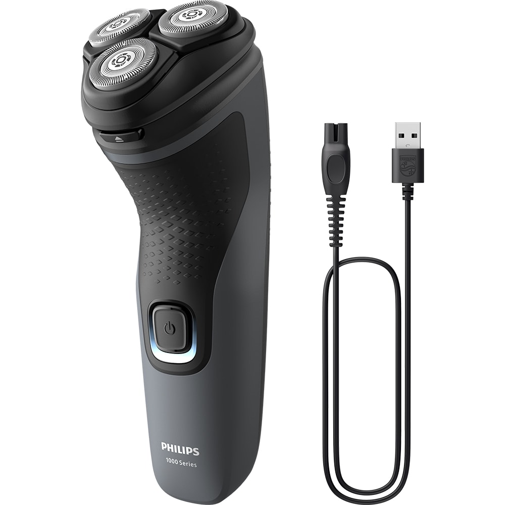 Aparat de ras PHILIPS Seria1000 S1142/00, autonomie 40 min, 3 elemente de taiere, gri