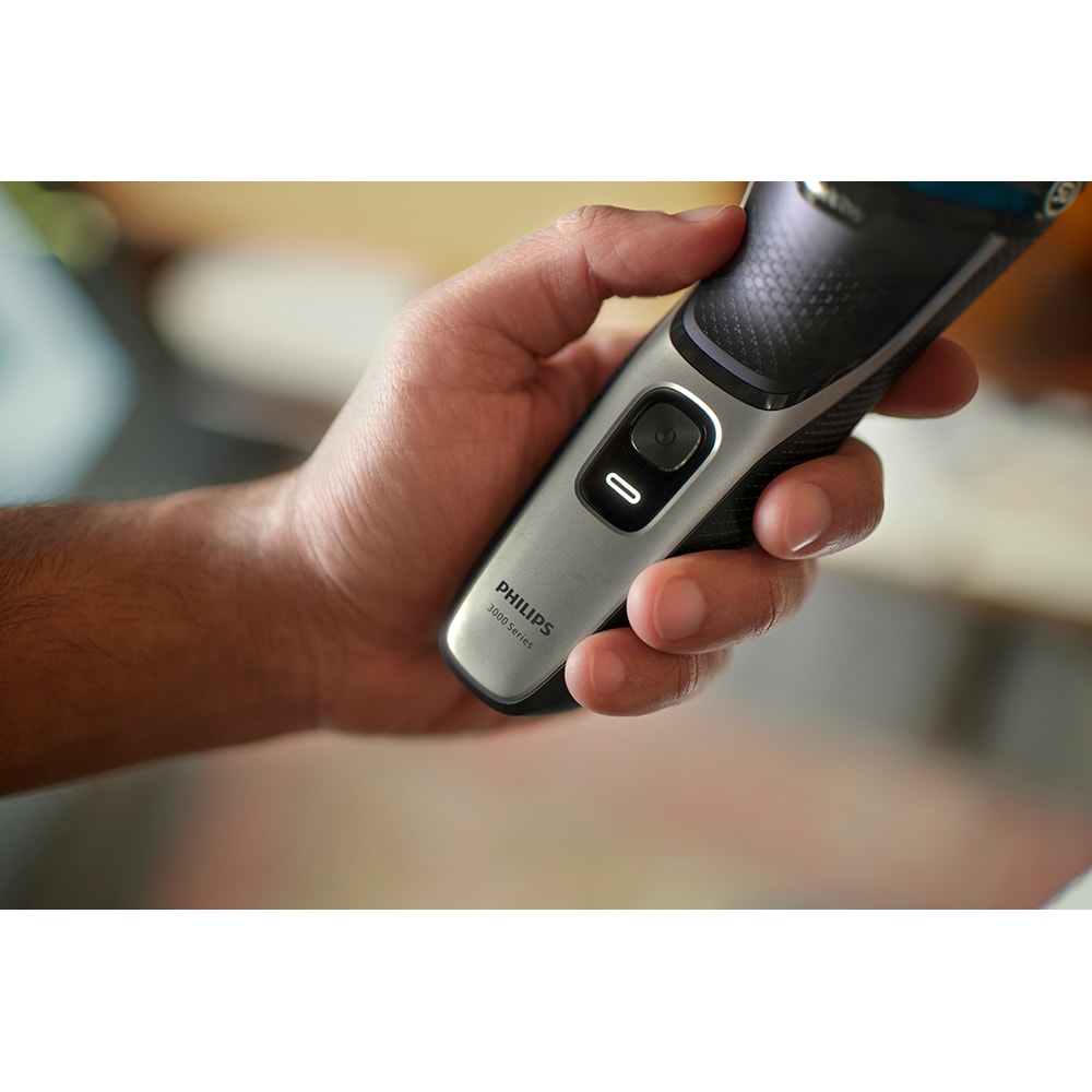 Aparat de ras PHILIPS Seria3000 S3143/00, Wet&Dry, autonomie 60 min, 3 elemente de taiere, argintiu