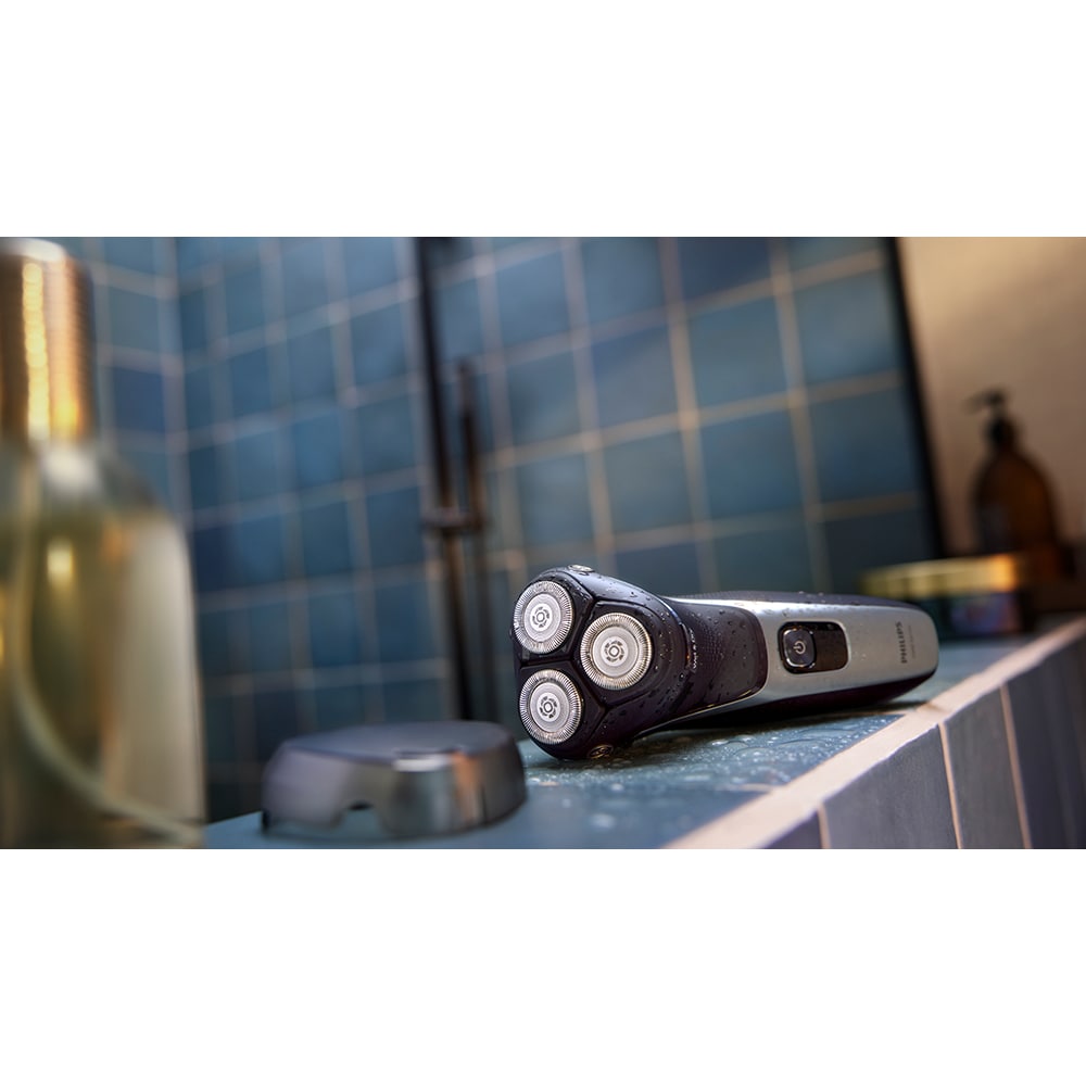 Aparat de ras PHILIPS Seria3000 S3143/00, Wet&Dry, autonomie 60 min, 3 elemente de taiere, argintiu