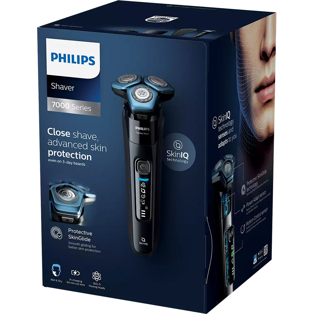 Aparat de ras PHILIPS Series 7000 S7783/55, acumulator, autonomie 60 min, lame SteelPrecision, negru