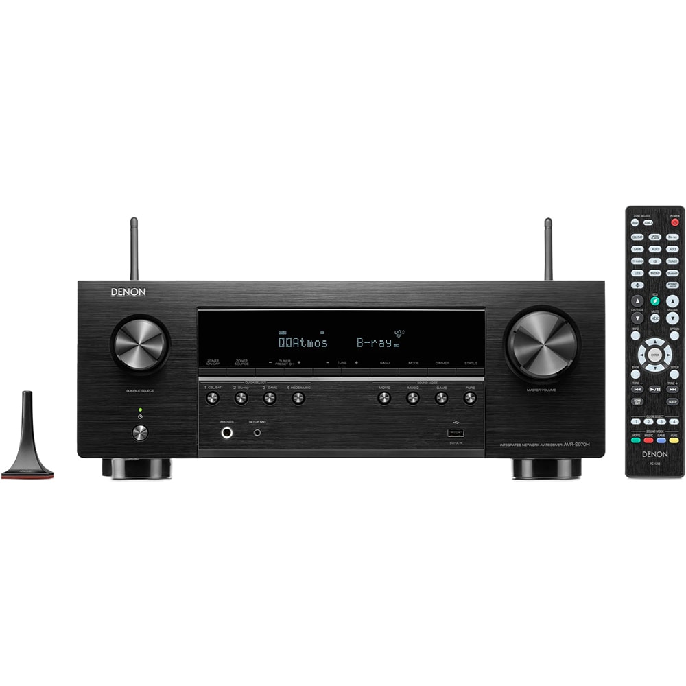 Receiver AV DENON AVR-S 970H, 500W, Bluetooth, Wi-Fi, Ethernet, Dolby Atmos, DTS:X, negru