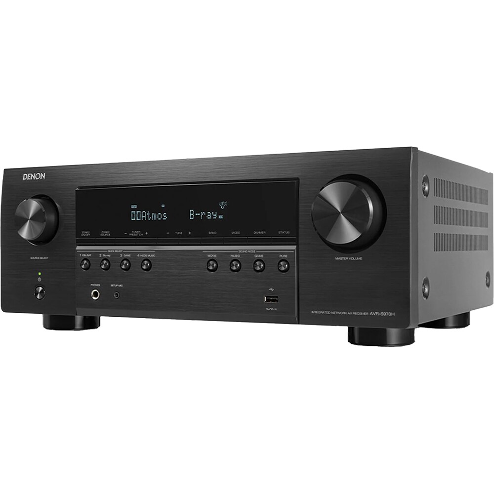 Receiver AV DENON AVR-S 970H, 500W, Bluetooth, Wi-Fi, Ethernet, Dolby Atmos, DTS:X, negru