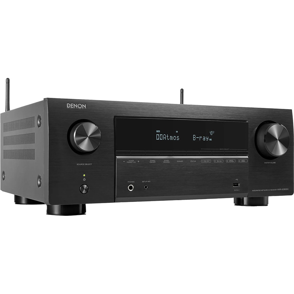 Receiver AV DENON AVR-X 2800H, 500W, Bluetooth, Wi-Fi, Ethernet, Dolby Atmos, DTS:X, negru