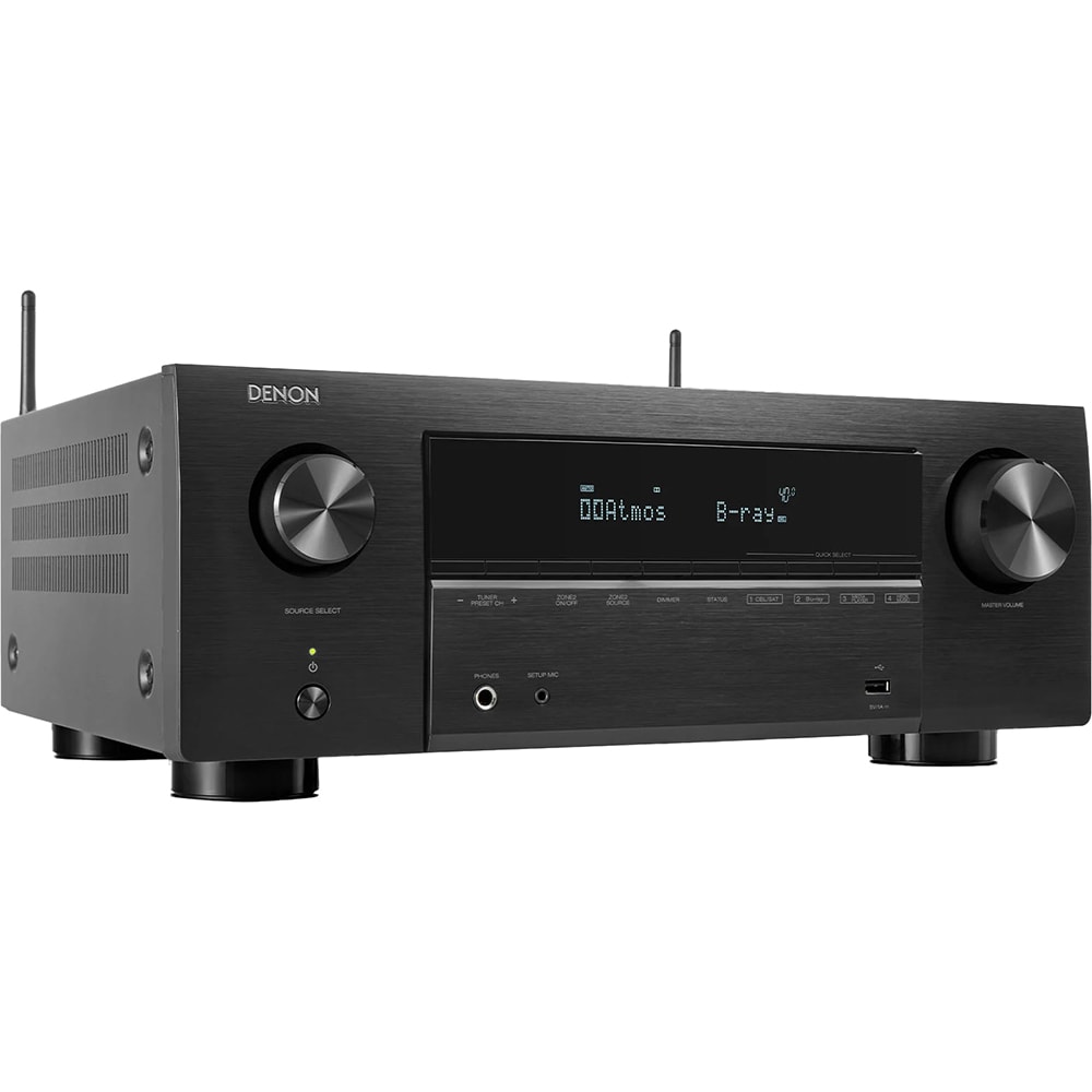 Receiver AV DENON AVR-X2800HDAB, 500W, Bluetooth, Wi-Fi, Ethernet, Dolby Atmos, DTS:X, negru
