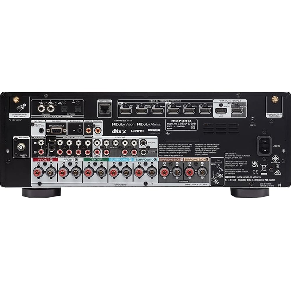 Receiver AV MARANTZ Surround Cinema 60 DAB, 100W, Bluetooth, Wi-Fi, Ethernet, Dolby Atmos, negru