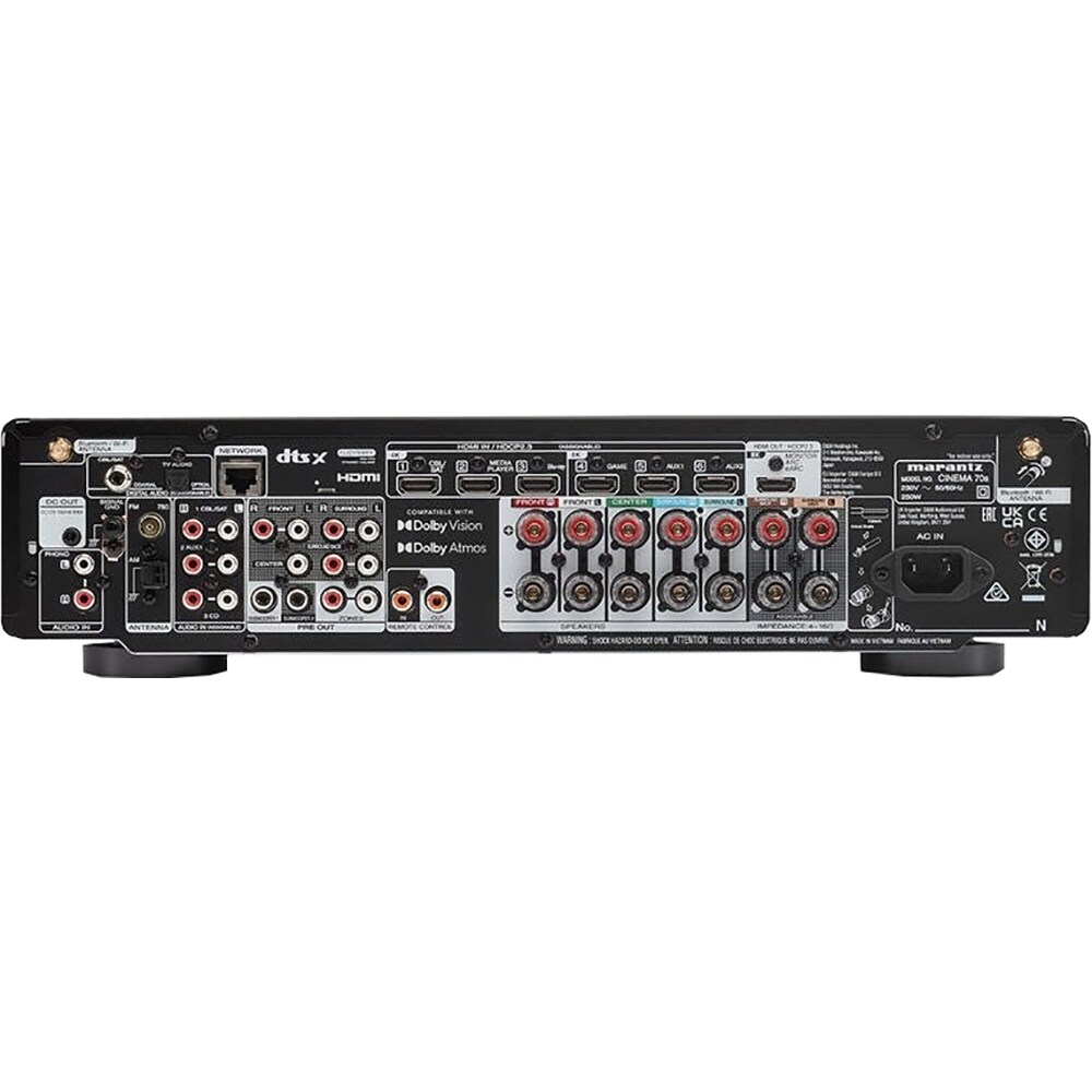 Receiver AV MARANTZ Cinema 70s, 250W, Bluetooth, Wi-Fi, Ethernet, Dolby Atmos, negru