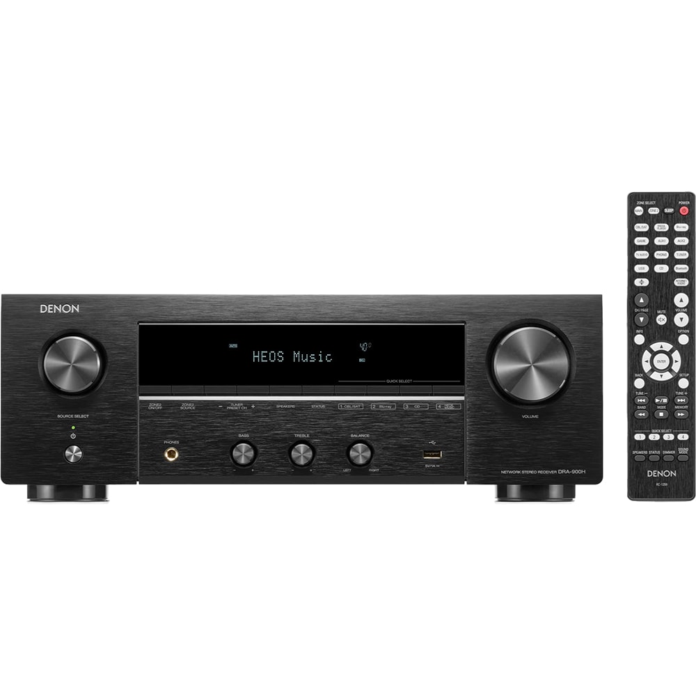Receiver AV DENON DRA-900H, 145W, Bluetooth, negru