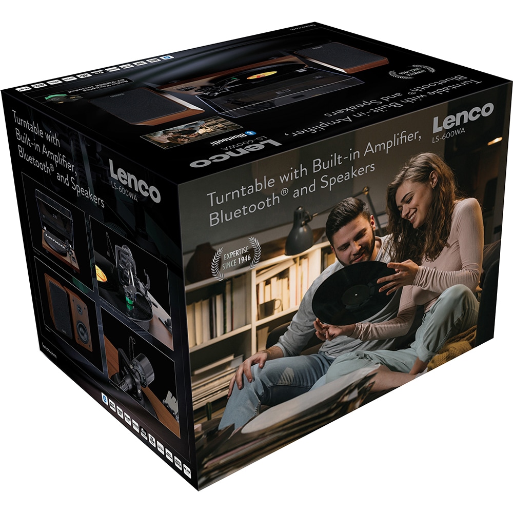 Pick-up LENCO LS-600, Bluetooth, boxe pasive, maro