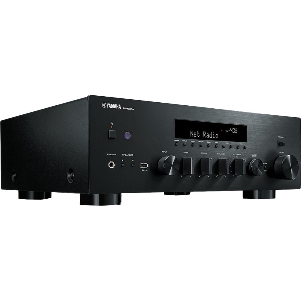 Receiver AV YAMAHA R-N600A, 80W, Wi-Fi, Bluetooth, negru