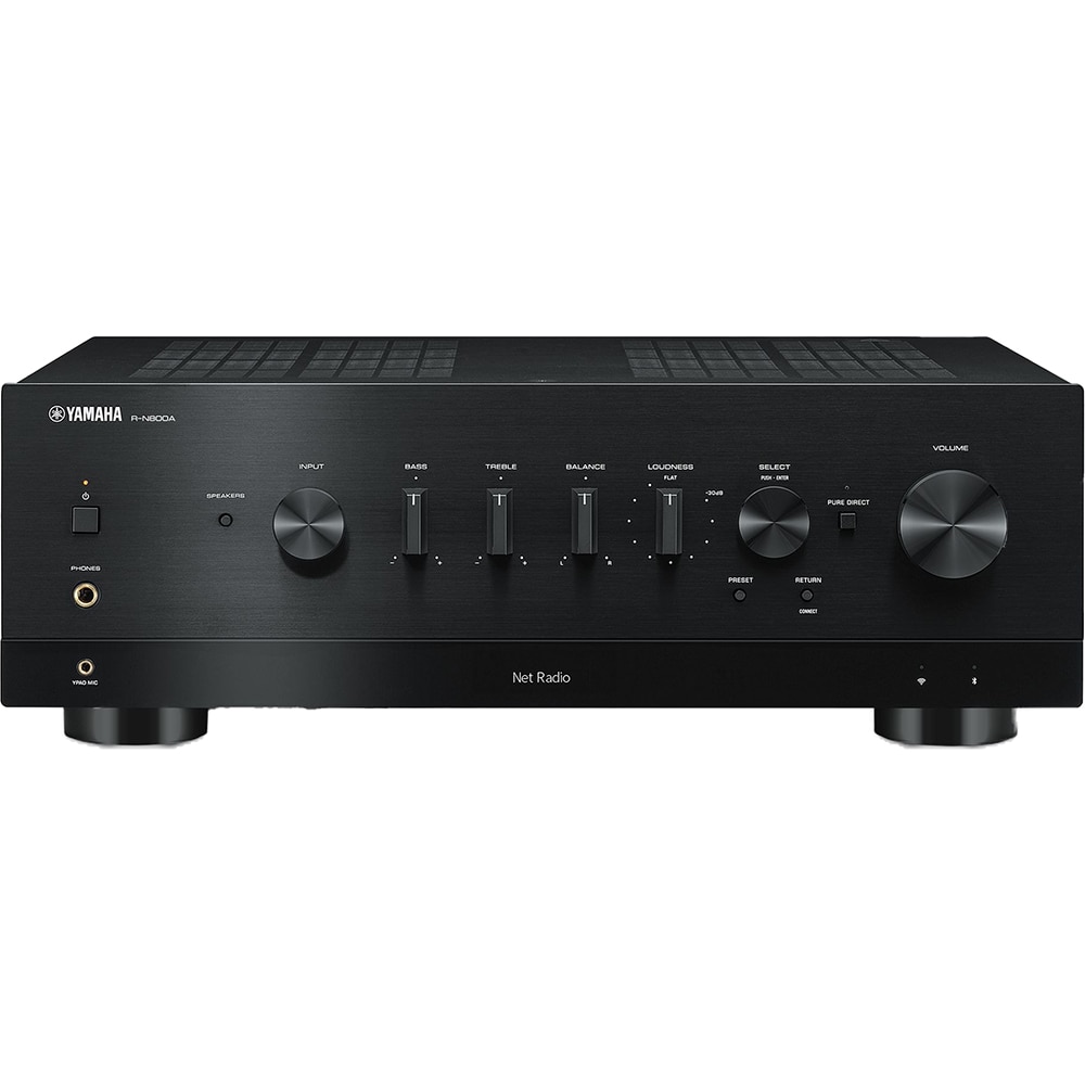 Receiver AV YAMAHA R-N800A, 100W, Wi-Fi, Bluetooth, negru