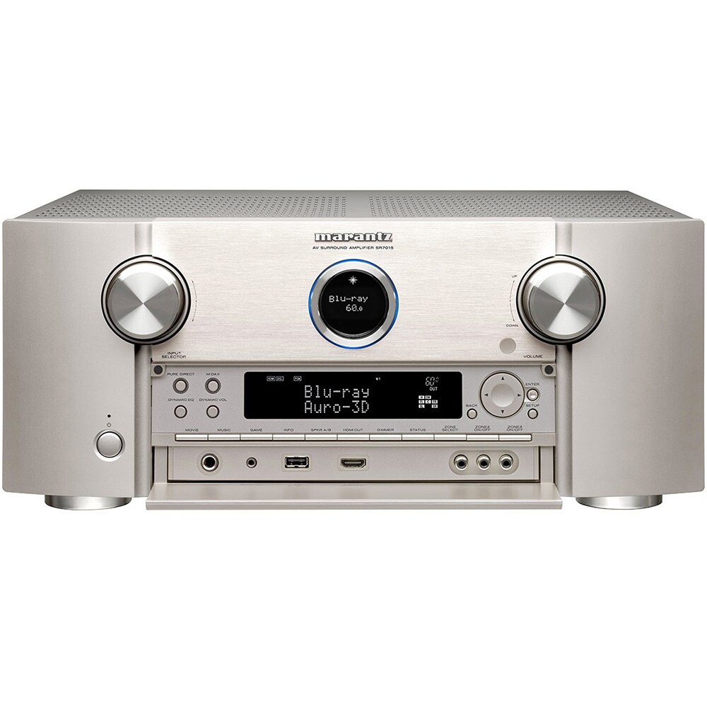 Receiver AV MARANTZ SR7015, 200W, Bluetooth, Wi-Fi, Dolby Atmos, DTS:X, argintiu
