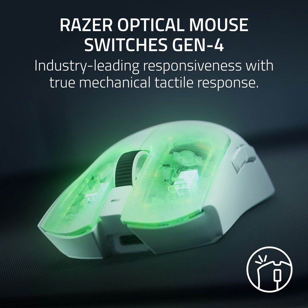 Mouse Gaming Wireless RAZER Viper V4 Pro, 50000 dpi, alb